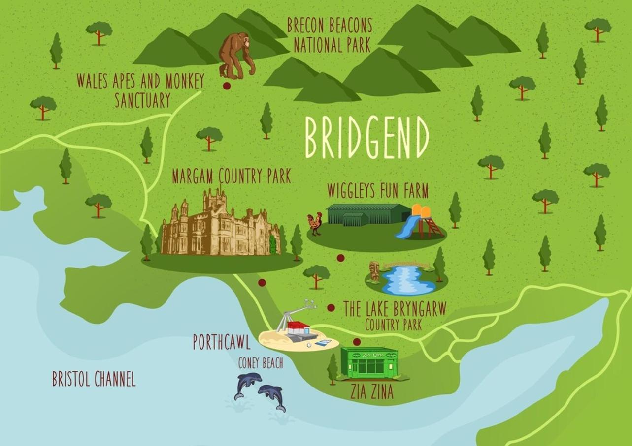 Coastal Family Stay 3-Bed Parking Wi-Fi Bridgend  Luaran gambar